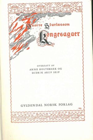 forsatsblad Snorres Kongesagaer 1975