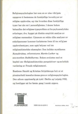 bokomtale Religion Og Psykologi Harald Schjelderup En Studie Over Tre Religiøse Opplevelser