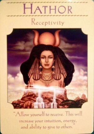 enkeltkort Hathor Receptivity Goddess Guidance Oracle Cards