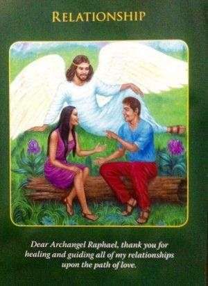 enkeltkort Relationship Card Arcangel Raphael Doreen Virtue