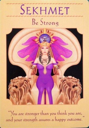 enkeltkort Sekmet Be Strong Goddess Guidance Oracle Cards