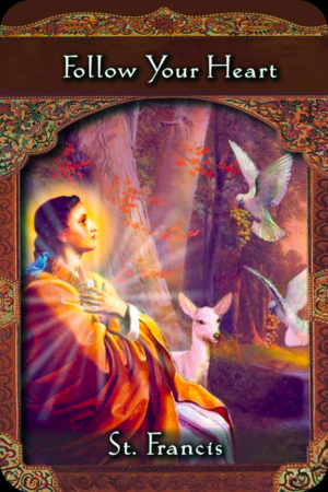 enkeltkort Follow Your Heart St Francic Ascended Masters Oracle