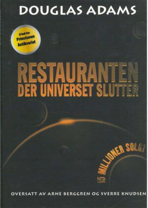 bokforside Restauranten Der Universet Slutter, Douglas Adams