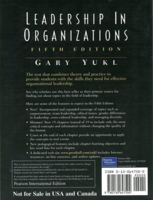 bokomtale Gary Yukl, Leadership In Organizations