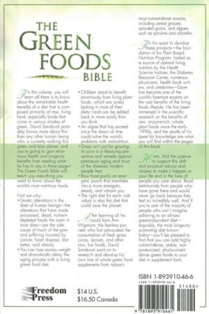 bokomtale David Sandoval, The Green Foods Bible