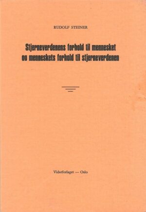 bokforside tjerneverdenens Forhold Til Mennesket, Rudolf Steiner