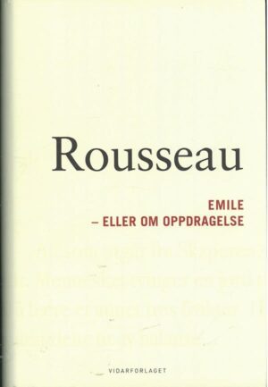 bokforside Emile, Eller Om Oppdragelse, Rousseau