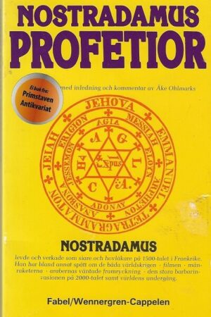 bokforside Profetior, Nostradamus