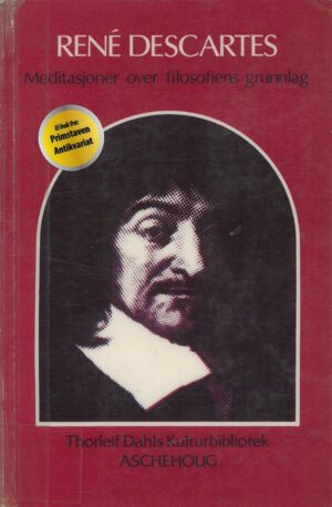 bokforside Meditasjoner Over Filosofiens Grunnlag, Descartes