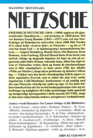 bokomtale Nietzsche - Liv - diktning - filosofi - Nietzsche