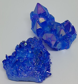 Krystaller Aura Blå