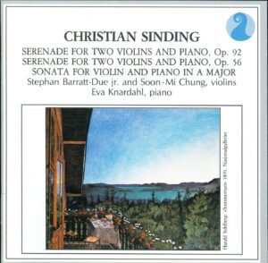 platecover Christian Sinding, Sereneade For 2 Filoliner