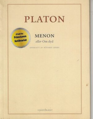 bokforside Menon Eller Om Dyd, Platon