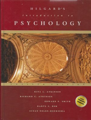 bokforside Hilgard's Introduction to Psychology, 12th edition