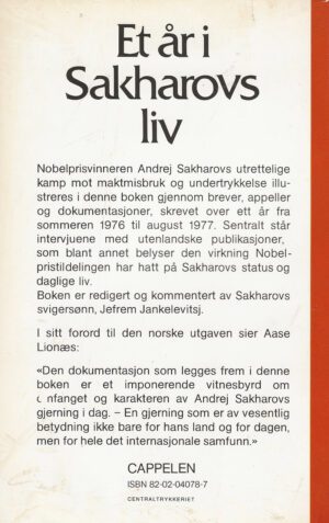 bokomtale Et år I Sakharovs Liv, 1976 1977