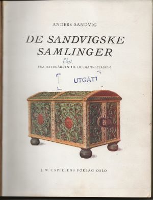 boks tittelside De Sandvigske samlinger i tekst og billeder.