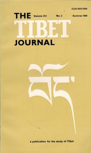 forside The Tibet Journal Volume XV No 2 . Summer 1990