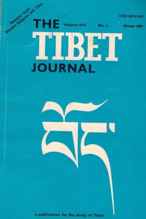 forside The Tibet Journal Volume XV1 . No 4 Winter 1991