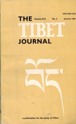 forside The Tibet Journal Volume XV1 No 3 . Autumn 1991
