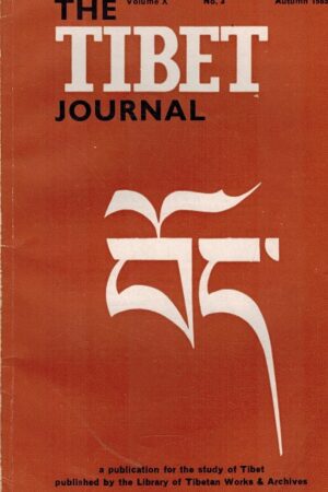 forside The Tibetjournal Volume X No 3 . Autumn 1985