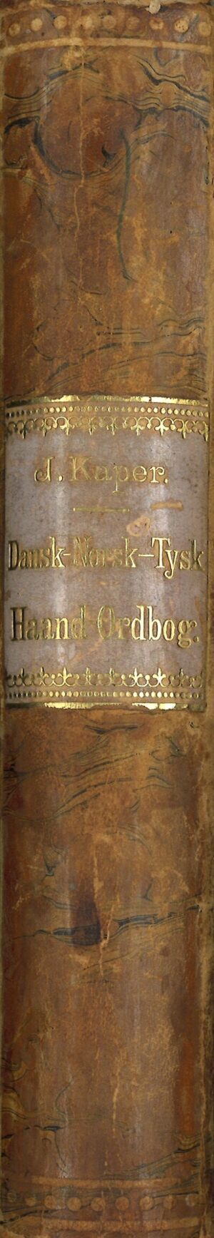 Bokforside - Dansk norsk tysk ordbog rygg