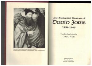 tittelblad Clasics Of The Radical Reformation, David Joris