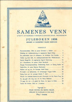 foto av Juleboken 1936, Samenes Venn,