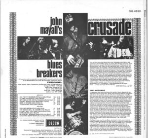 baksidecover Crusade, John Mayall, Vinyl 1967