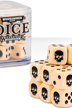 produktbilde Warhammer Dice_Cube_bone-_20_stk terninger