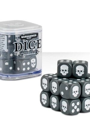 produktbilde Warhammer Dice_Cube_grey_-_20_stk terninger