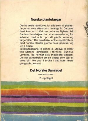 bokforside johanne nylaend , norske plantefarger