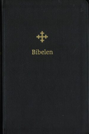 bokforside bibelen, klassisk utgave i sort kalveskinn
