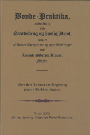 bokforside Bonde-Praktika, Lorentz Diderich Klûver