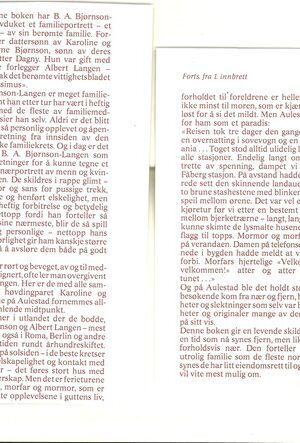 Bokforside Aulestad Tur-retur, B.A. Bjørnson-Langen