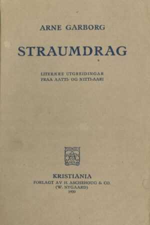bokforside, Straumdrag, Arne Garborg